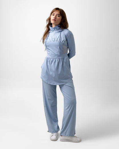 Powdered Blue FlexFit Set (Top + Wide Leg Pants)