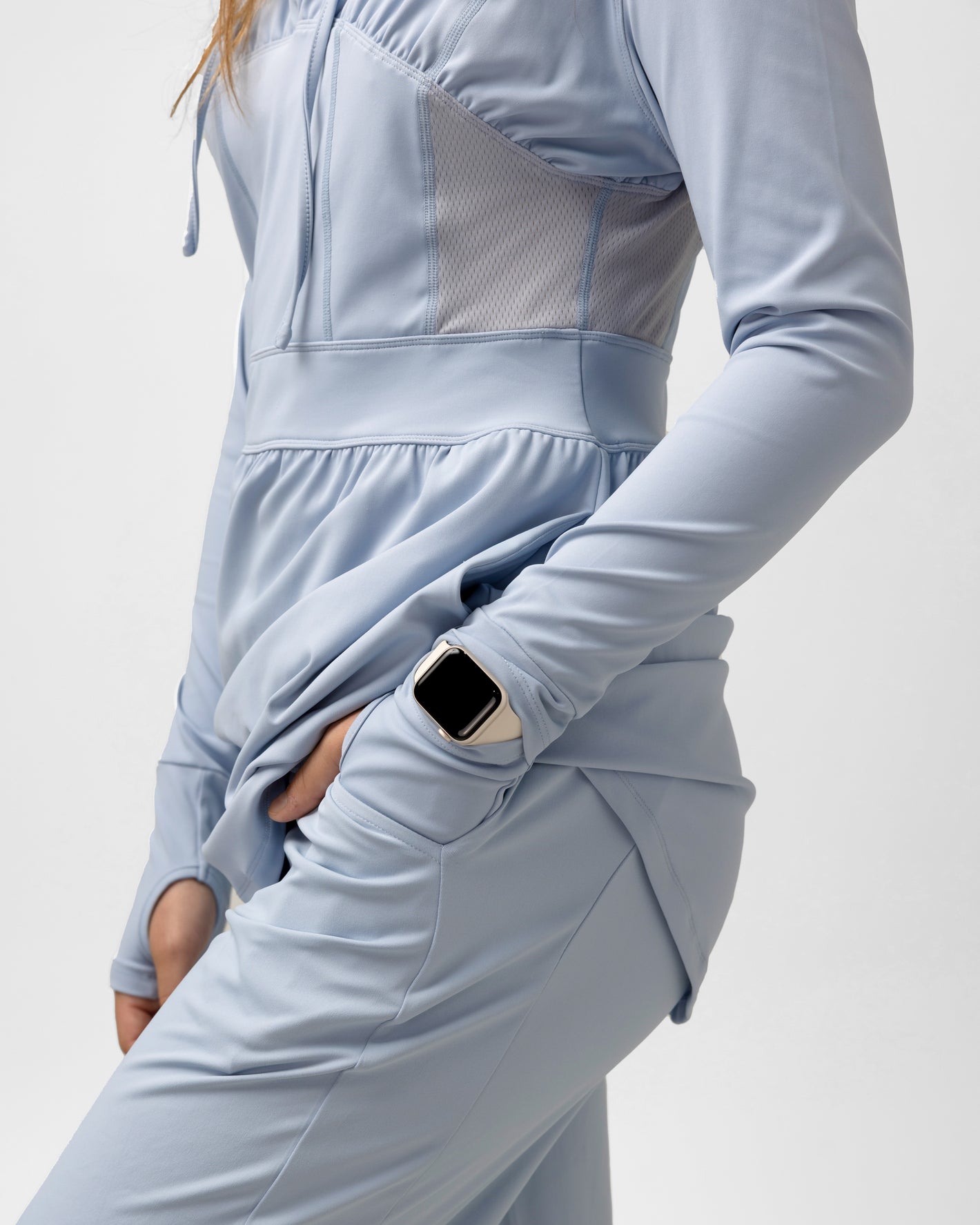 Tuckable Straight Leg Bottoms - Powdered Blue