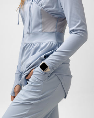 Tuckable Straight Leg Bottoms - Powdered Blue