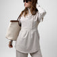 Nude FlexFit Set (Top + Wide Leg Pants)